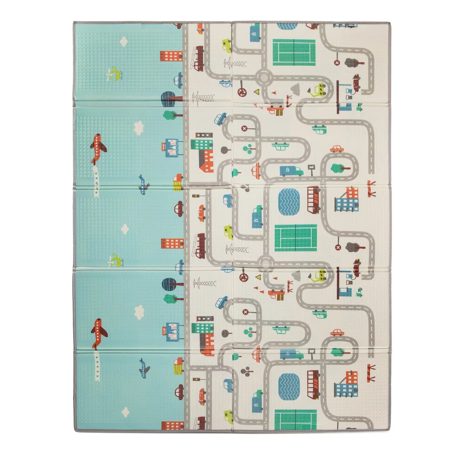 Multifunkční pěnová skládací podložka oboustranná CITY