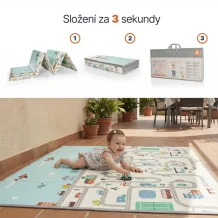Multifunkční pěnová skládací podložka oboustranná DINO