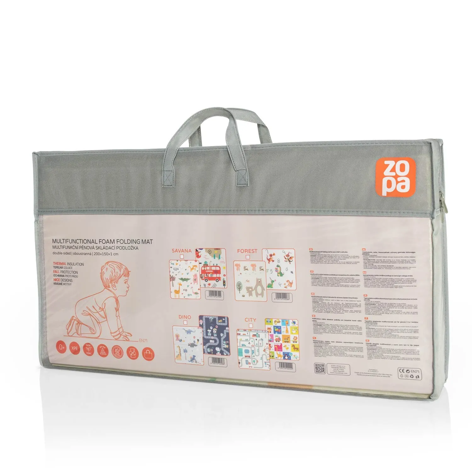 Multifunkční pěnová skládací podložka oboustranná FOREST