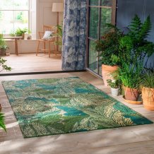 Outdoorový koberec Morris & Co Acanthus nettle-sky blue 427307 Brink & Campman