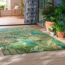 Outdoorový koberec Morris & Co Acanthus nettle-sky blue 427307 Brink & Campman