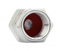 Ozdobné kryty ventilkov strieborné HEXAGON
