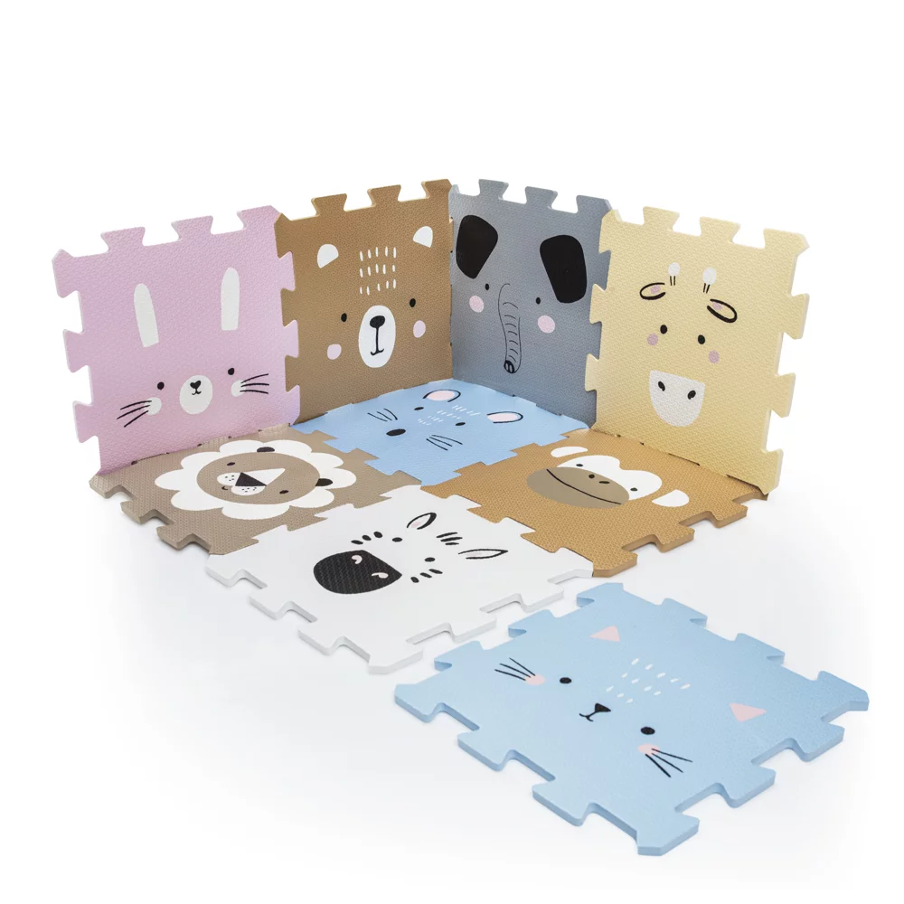 Pěnová podložka Puzzle 30x30 cm 9ks ANIMALS