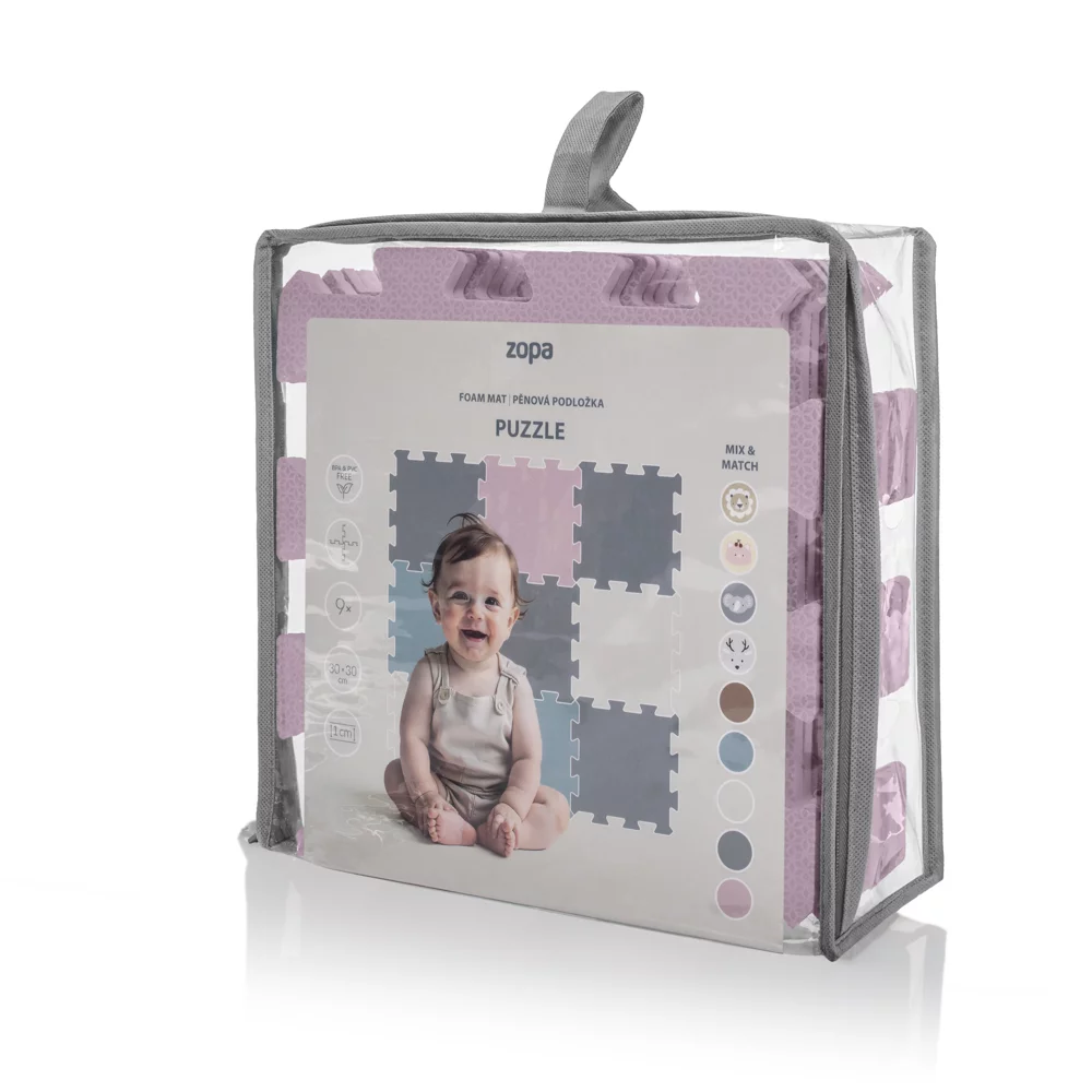 Pěnová podložka Puzzle 30x30 cm 9ks (více barev)