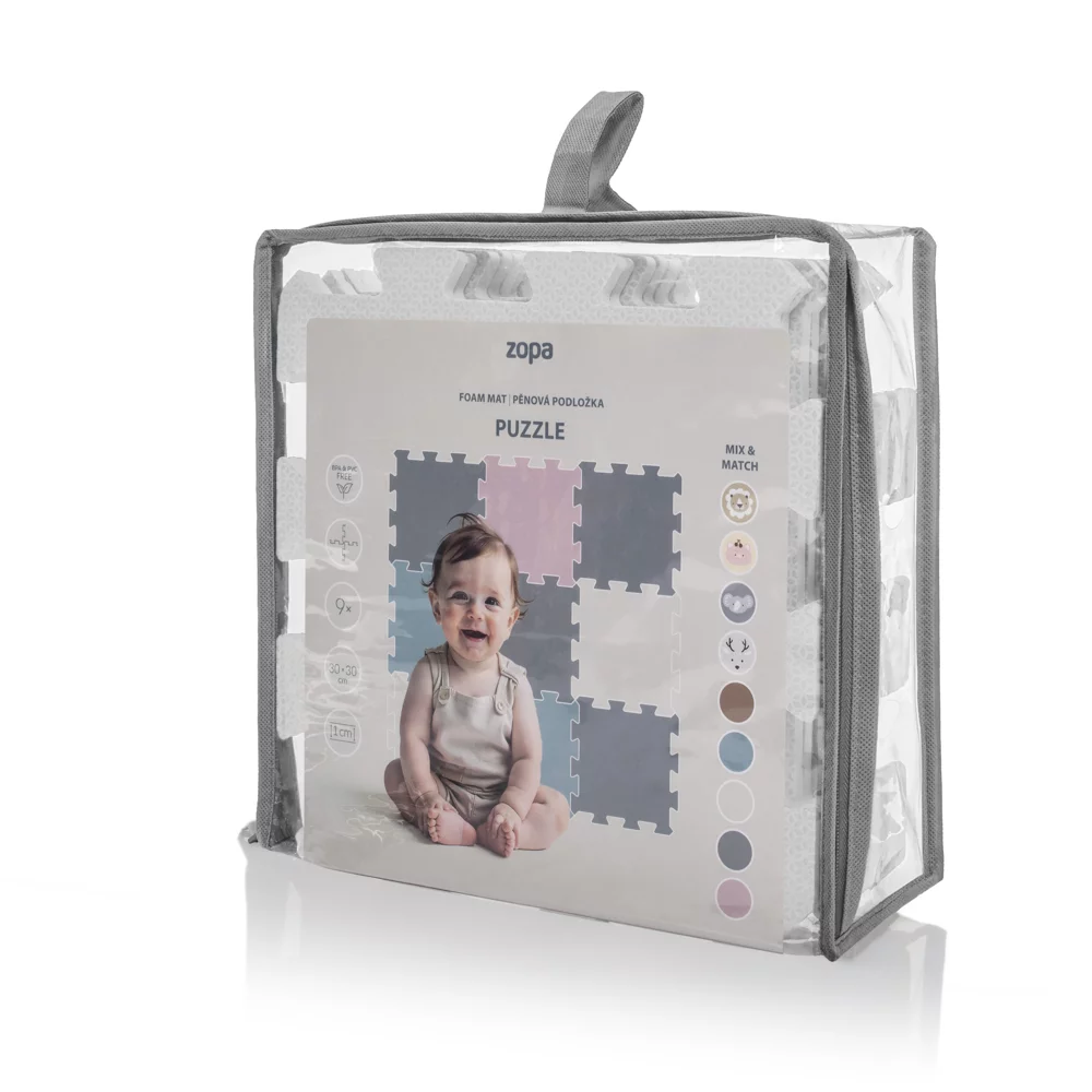 Pěnová podložka Puzzle 30x30 cm 9ks (více barev)