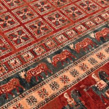 Perský kusový koberec Osta Kashqai 4301/300 červený Pazyryk Osta