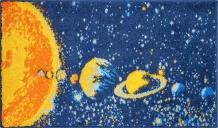 PLANETS - Kúpeľňová predložka, tmave modrá
