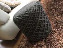 Pletený puf Pouf Royal 888 graphite