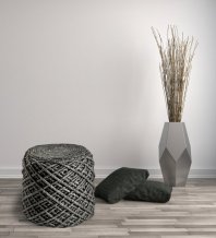 Pletený puf Pouf Royal 888 graphite