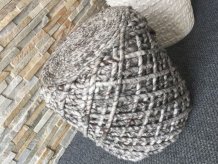 Pletený puf Pouf Royal 888 taupe