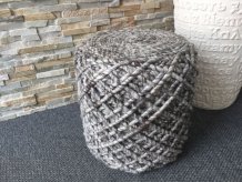 Pletený puf Pouf Royal 888 taupe