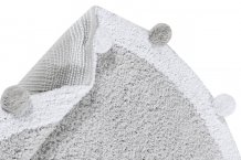 Pro zvířata: Pratelný koberec Bubbly Light Grey kruh