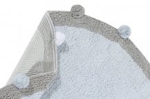 Pro zvířata: Pratelný koberec Bubbly Soft Blue kruh