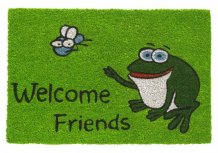Rohožka 147 Ruco print 412 Welcome friends frog