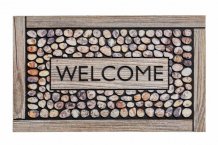 Rohožka 319 Residence 007 welcome framed pebbles