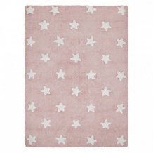 Ručně tkaný kusový koberec Stars Pink-White