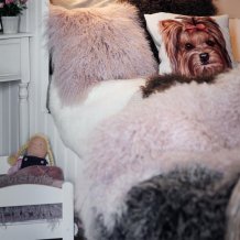 Skinnwille Home Collection kožešinová předložka Shansi růžová Skinnwille