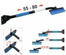 Škrabka s košťátkem BLUE teleskopická skládací 55 - 80cm