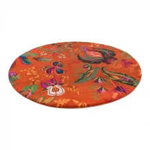 Vlněný kruhový koberec Harlequin Wonderland Floral amber/lapis 144713 - Brink & Campman