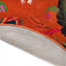 Vlněný kruhový koberec Harlequin Wonderland Floral amber/lapis 144713 - Brink & Campman