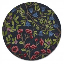 Vlněný kruhový koberec Sanderson Foraging indigo 146618 - kruh 200 - Brink & Campman