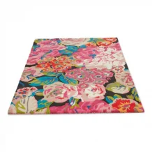 Vlněný kusový koberec Sanderson Rose&Peony cerise 45005 Brink & Campman
