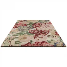 Vlněný kusový koberec Sanderson Rose&Peony red 045000 Brink & Campman