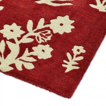 Vlněný kusový koberec Sanderson Woodland Glade damson red 146800 Brink & Campman