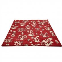 Vlněný kusový koberec Sanderson Woodland Glade damson red 146800 Brink & Campman