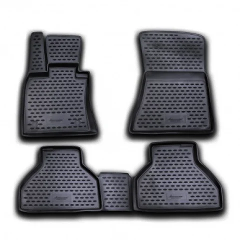 Gumové koberčeky BMW X5 2006-2013 (E70, rozteč fixací 33,5 cm) - Novline 28 mm okraj