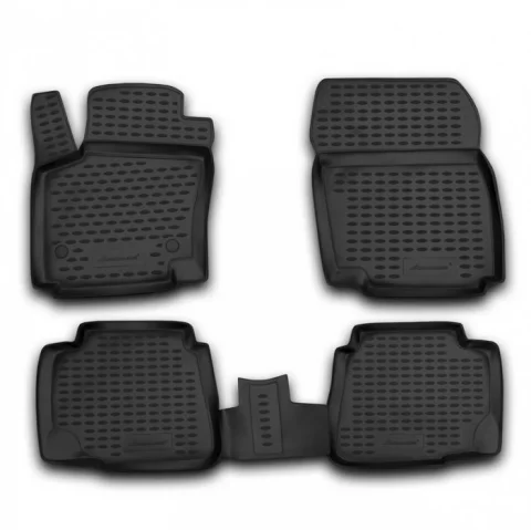 Gumové koberčeky Ford Mondeo 2007-2015 (kulaté fixace) - Novline 28 mm okraj
