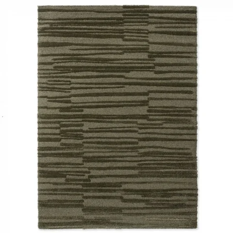 Jednobarevný kusový koberec B&C Twinset Terrain olive 121707 Brink & Campman