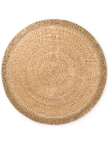 Kusový koberec Jute Braided 106332 Natural Gold kruh