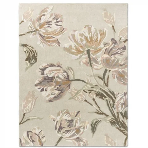 Květinový kusový koberec Laura Ashley Gosford natural / sage green 81307 Brink & Campman