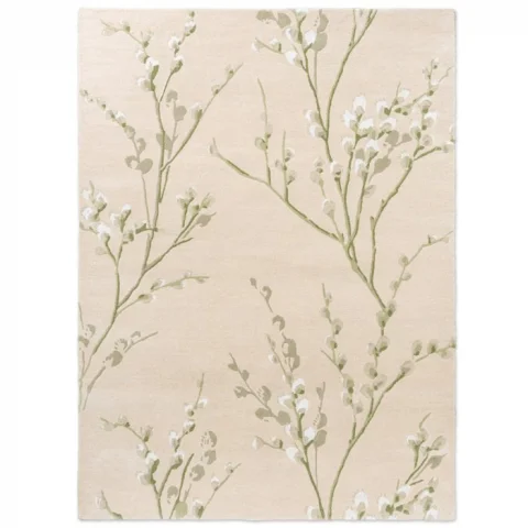 Květinový kusový koberec Laura Ashley Pussy willow hedgerow green 079807 Brink & Campman