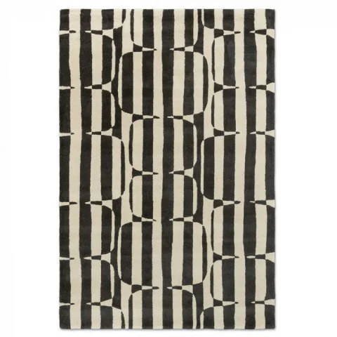 Moderní vlněný kusový koberec Scion Lohko Stripe charcoal  123105 Brink & Campman