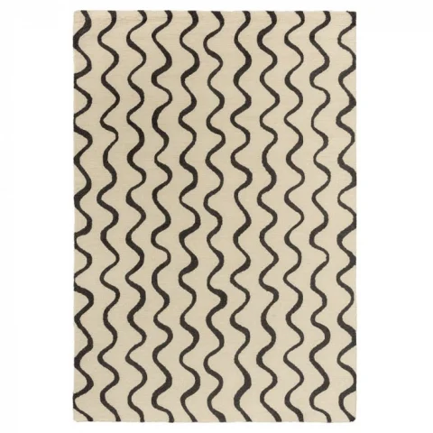 Moderní vlněný kusový koberec Scion Ribbon charcoal 124305 Brink & Campman